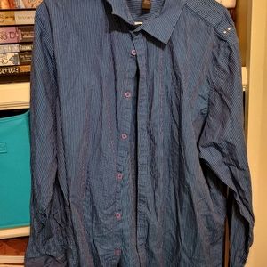 Mens INC striped dress shirt